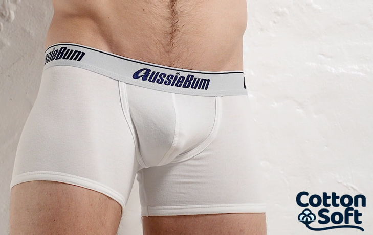 Boxerky AussieBum CottonSoft White-Indigo Hipster6